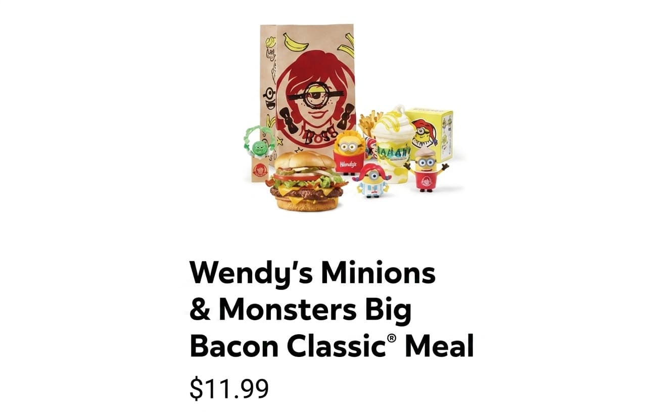 Image of Wendy's Minions & Monsters Big Bacon Classic® Meal